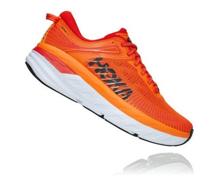 Hoka One One Bondi 7 Moški Pohodni Čevlji Oranžna / Rdeča SI-805179U